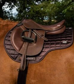 Alberta CC Satin GP/Jump Square -Premier Equine Store Alberta GP Jump Saddle Pad Brown 7 425c3f78 62bd 45cd bffa 40da87ee8b82