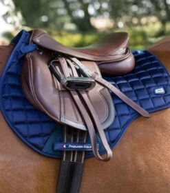 Alberta CC Satin GP/Jump Square -Premier Equine Store Alberta GP Jump Saddle Pad Navy8 42e3a7e1 ee3e 44fc 805e 28affa267b0c