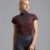 Amia Ladies Technical Short Sleeve Riding Top -Premier Equine Store Amia Ladies Technical Short Sleeved Riding Top Wine 1