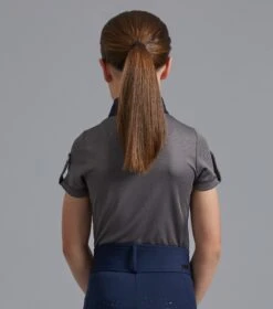 Mini Amia Girl's Technical Short Sleeve Riding Top 10 Mini Amia Girl's Technical Short Sleeve Riding Top -Premier Equine Store Amia Top Kids grey 3