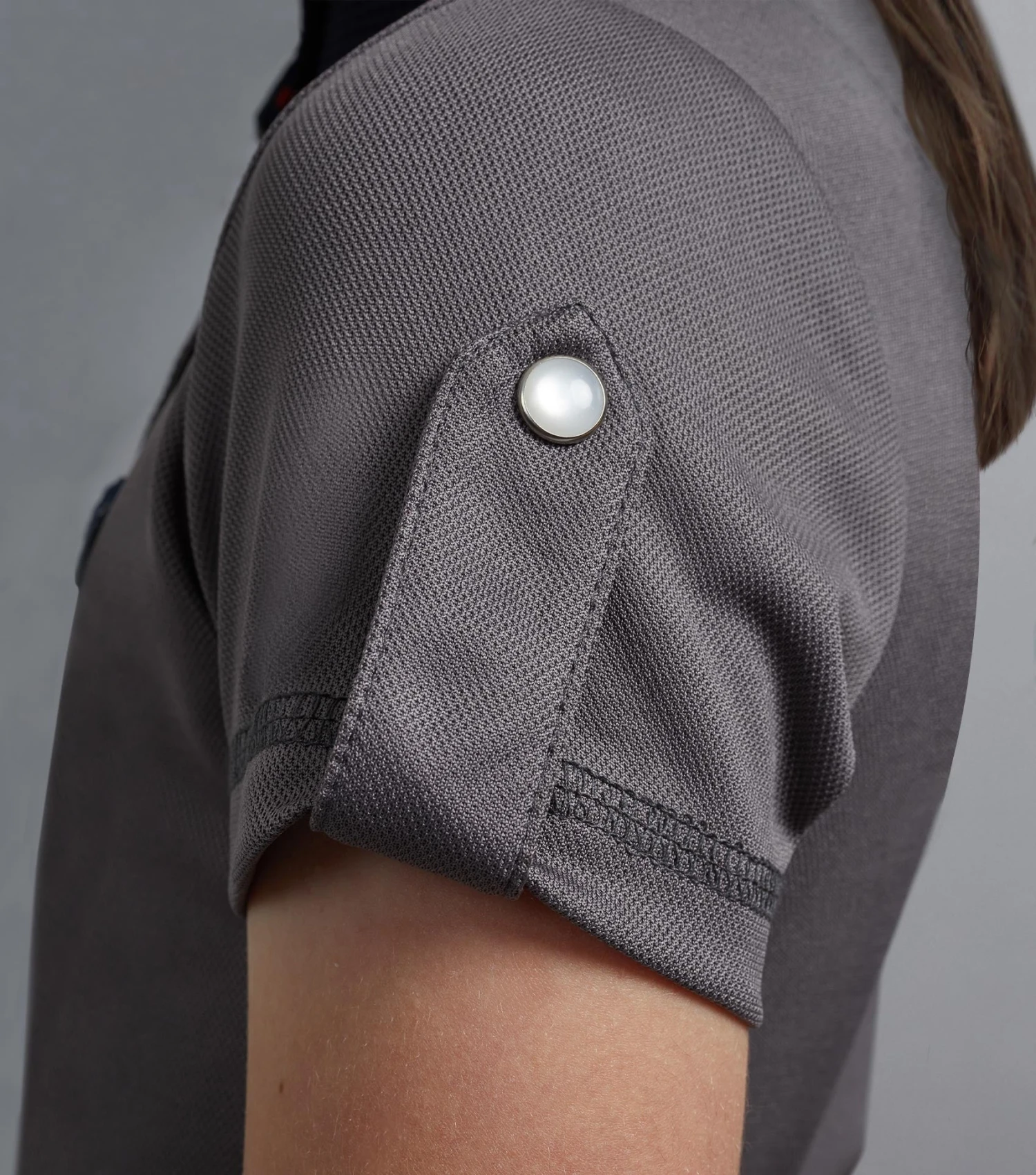 Mini Amia Girl's Technical Short Sleeve Riding Top Mini Amia Girl's Technical Short Sleeve Riding Top -Premier Equine Store Amia Top Kids grey 5