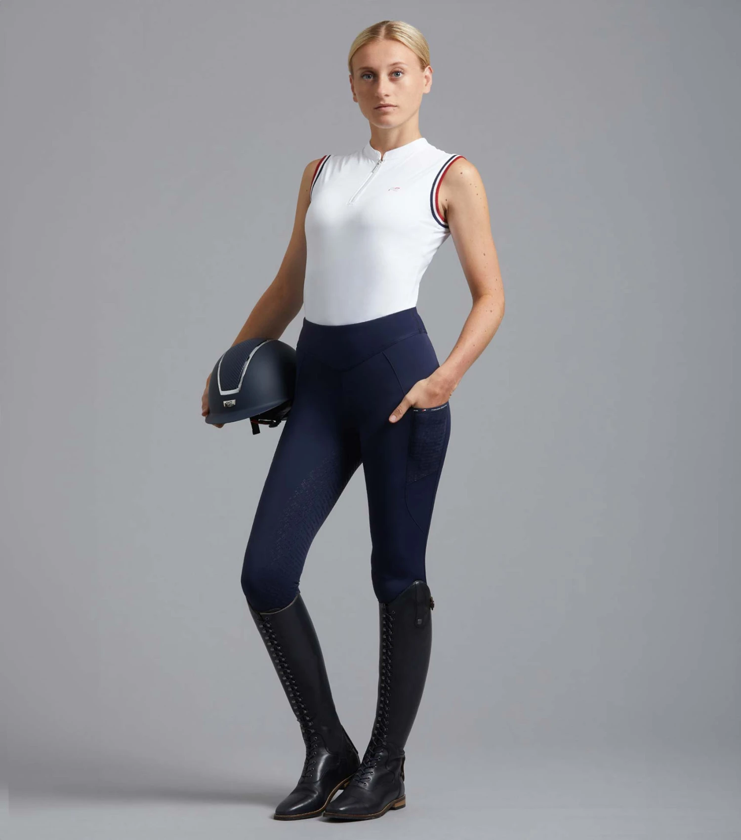 Aporia Ladies Riding Tights Aporia Ladies Riding Tights -Premier Equine Store Aporia Riding Tights Navy 2