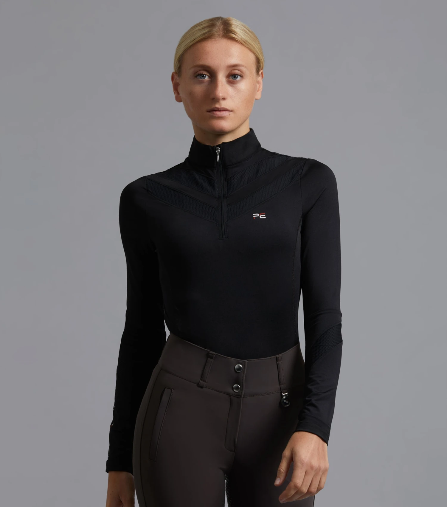 Arclos Ladies Technical Long Sleeve Riding Top Arclos Ladies Technical Long Sleeve Riding Top -Premier Equine Store Arclos Ladies Technical Long Sleeved Training Top Black 1