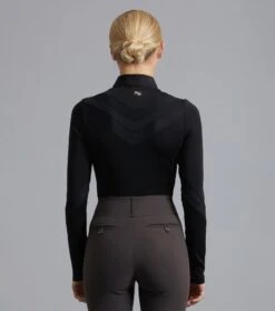 Arclos Ladies Technical Long Sleeve Riding Top 4 Arclos Ladies Technical Long Sleeve Riding Top -Premier Equine Store Arclos Ladies Technical Long Sleeved Training Top Black 3