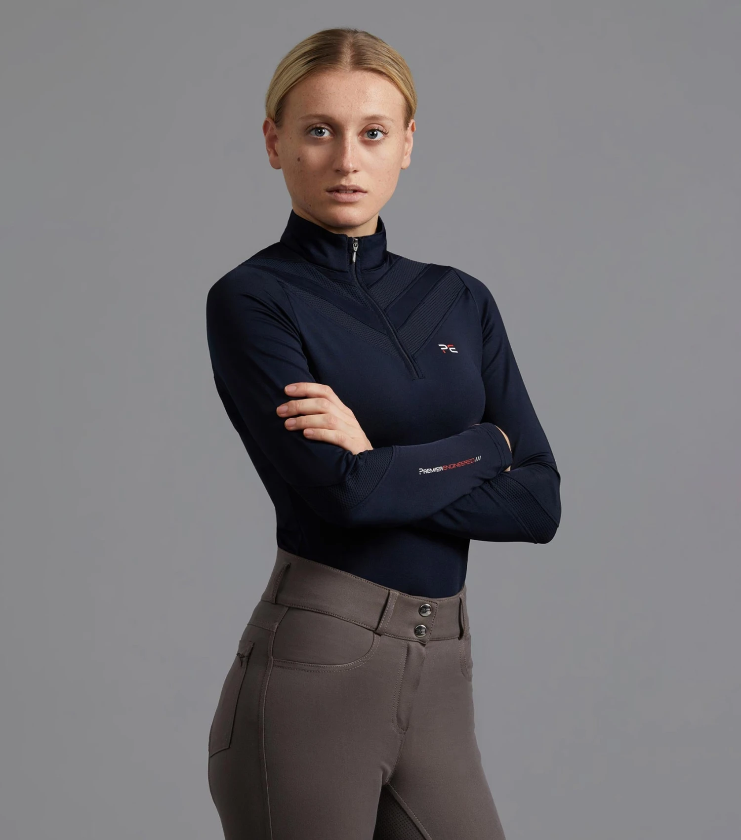 Arclos Ladies Technical Long Sleeve Riding Top Arclos Ladies Technical Long Sleeve Riding Top -Premier Equine Store Arclos Ladies Technical Long Sleeved Training Top Navy 6