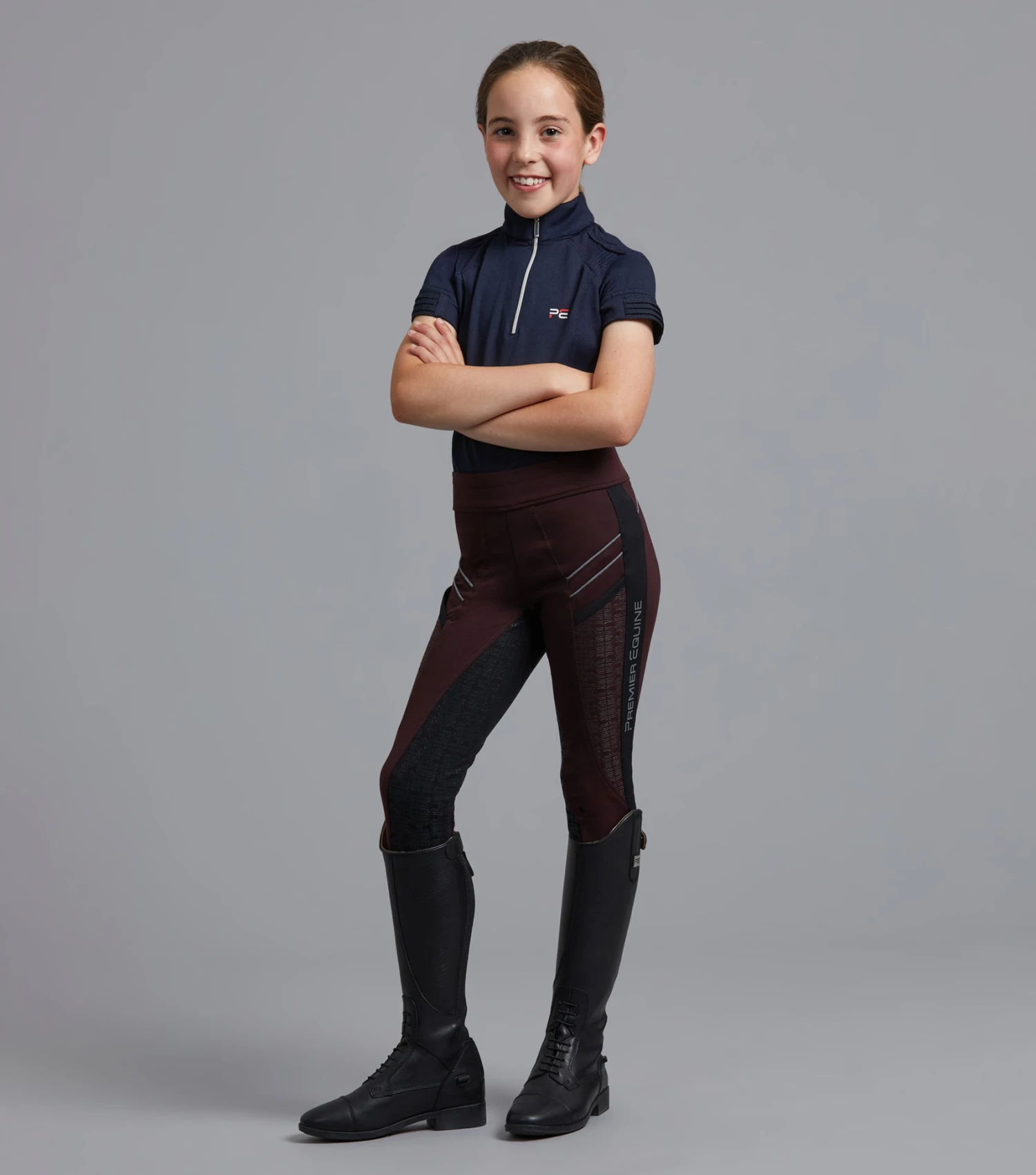 Astrid Girls Full Seat Gel Pull On Riding Tights Astrid Girls Full Seat Gel Pull On Riding Tights -Premier Equine Store Astrid Kids Full Seat Gel Pull On Riding Tights Wine6
