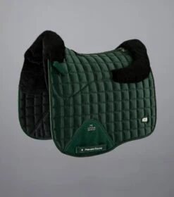 Atlantis CC Satin Wool Dressage Square -Premier Equine Store Atlantis Dressage Saddle Pad Green1