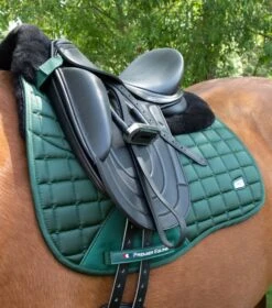 Atlantis CC Satin Wool Dressage Square -Premier Equine Store Atlantis Dressage Saddle Pad Green2