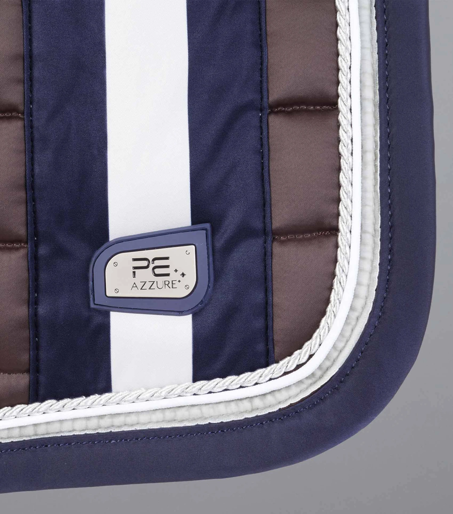 Azzure Anti-Slip Satin Dressage Square Azzure Anti-Slip Satin Dressage Square -Premier Equine Store Azzure Anti Slip Satin Dressage Square Brown 2