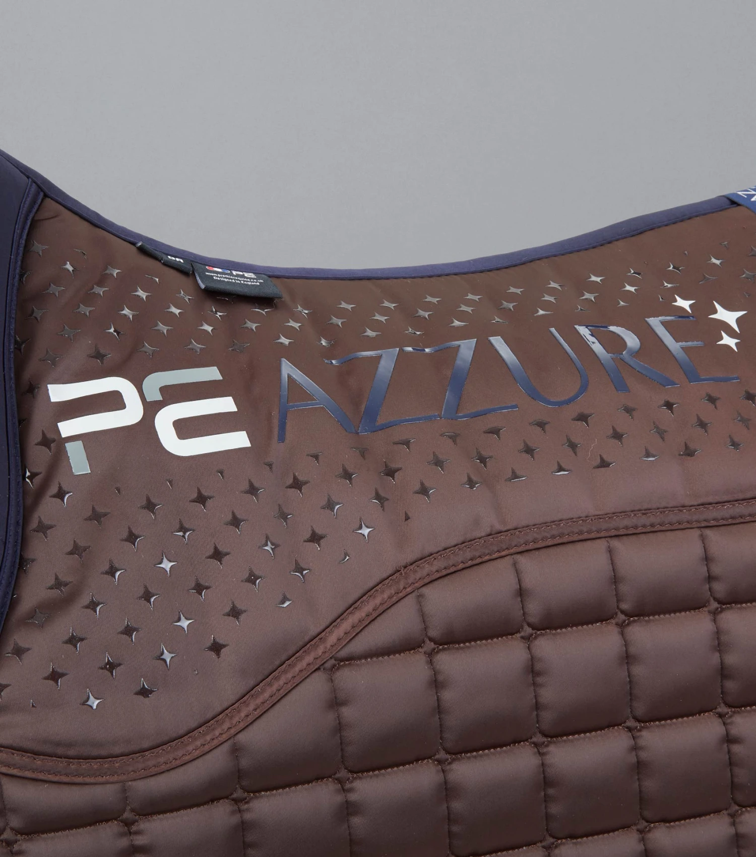 Azzure Anti-Slip Satin Dressage Square Azzure Anti-Slip Satin Dressage Square -Premier Equine Store Azzure Anti Slip Satin Dressage Square Brown 6