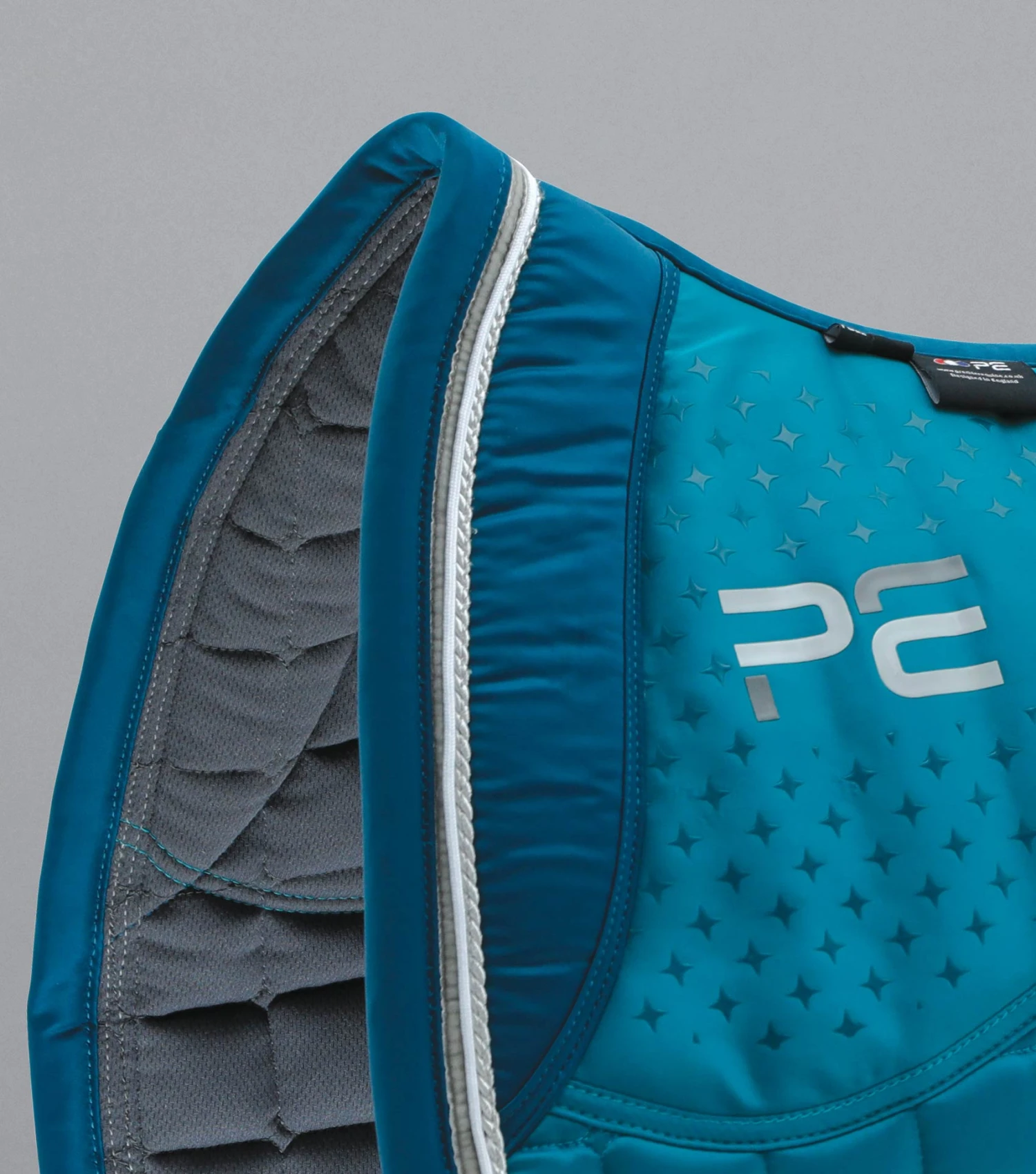 Azzure Anti-Slip Satin Dressage Square Azzure Anti-Slip Satin Dressage Square -Premier Equine Store Azzure Anti Slip Satin Dressage Square Turquoise 3