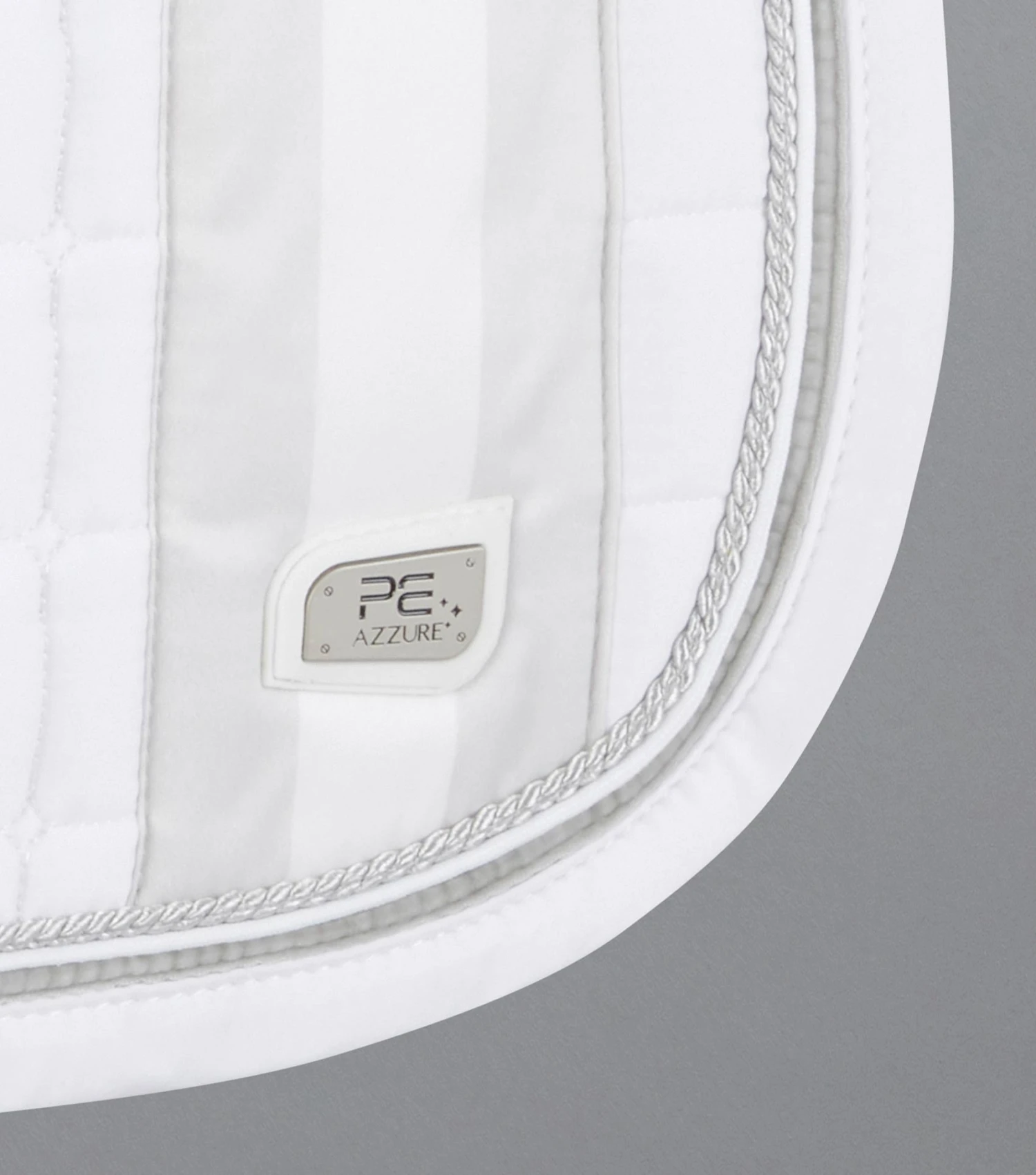Azzure Anti-Slip Satin Dressage Square Azzure Anti-Slip Satin Dressage Square -Premier Equine Store Azzure Anti Slip Satin Dressage Square White 2