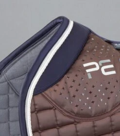 Azzure Anti-Slip Satin GP/ Jump Square 16 Azzure Anti-Slip Satin GP/ Jump Square -Premier Equine Store Azzure Anti Slip Satin GP Jump Square Brown 3