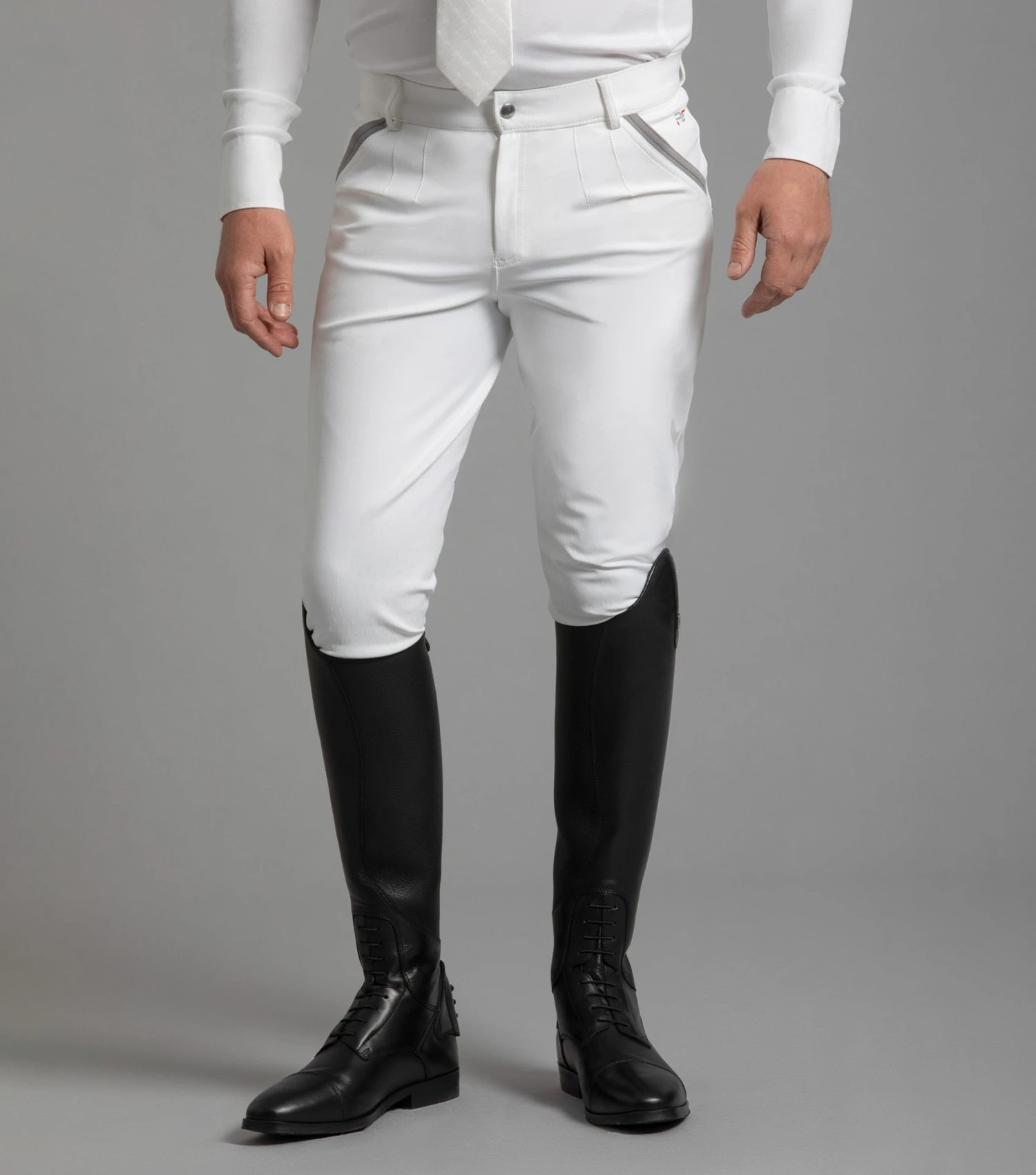 Barusso Men's Gel Knee Competition Breeches Barusso Men's Gel Knee Competition Breeches -Premier Equine Store Barrusso Breeches White 2