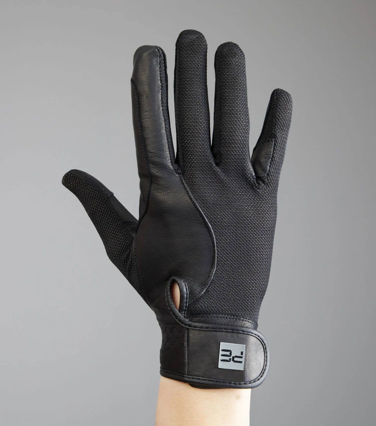 Bordoni Leather Mesh Riding Gloves Bordoni Leather Mesh Riding Gloves -Premier Equine Store Bordoni Gloves Black Image5