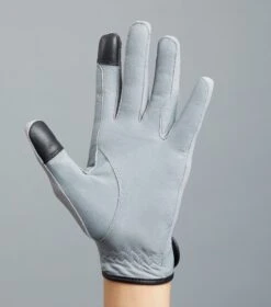 Bordoni Leather Mesh Riding Gloves 7 Bordoni Leather Mesh Riding Gloves -Premier Equine Store Bordoni Gloves Grey6