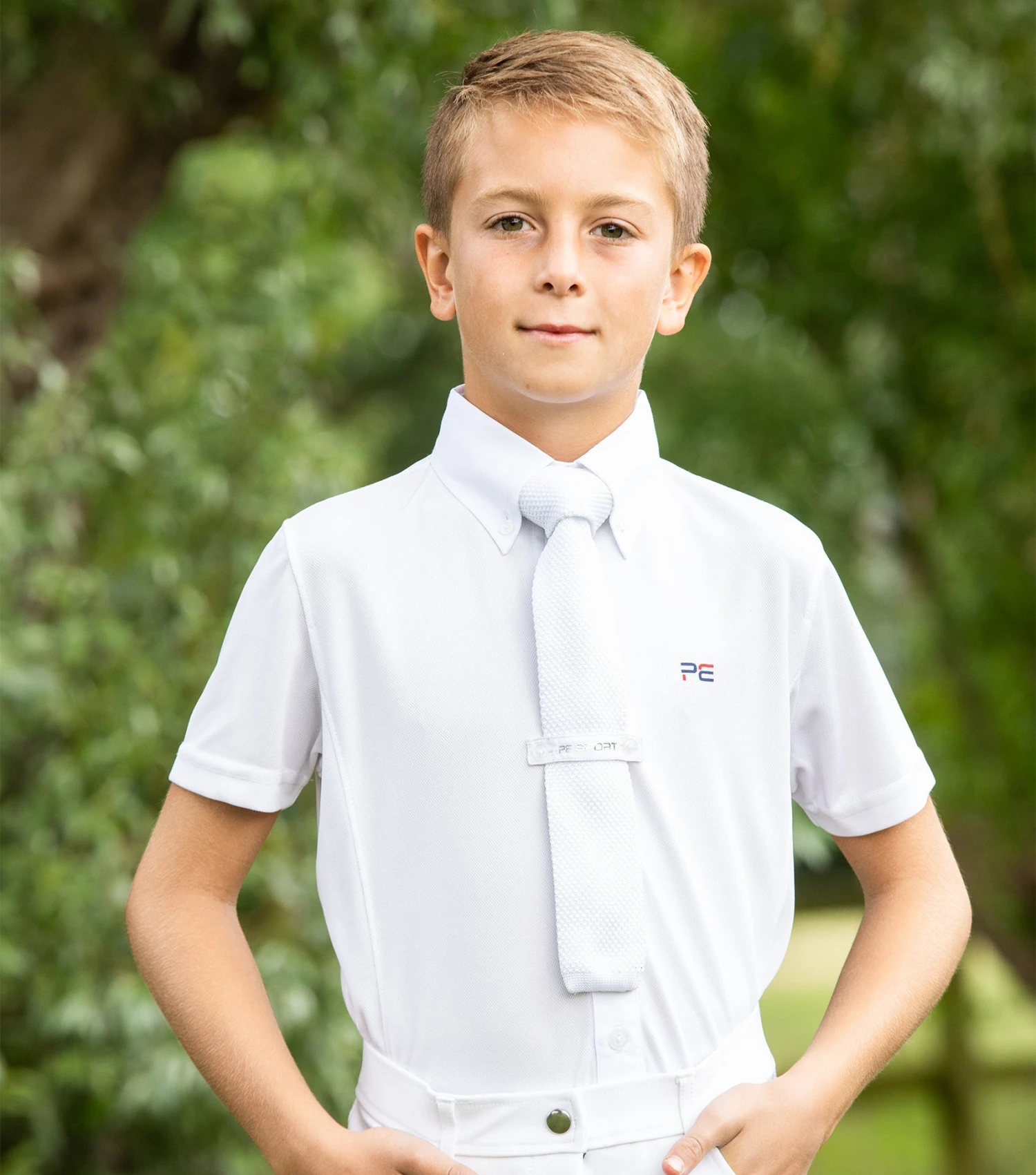 Mini Antonio Boy's Short Sleeve Show Shirt Mini Antonio Boy's Short Sleeve Show Shirt -Premier Equine Store Boys Antonio Shirt White 2