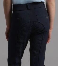 Brava Girls Full Seat Gel Riding Breeches -Premier Equine Store Brava Breeches Navy 3