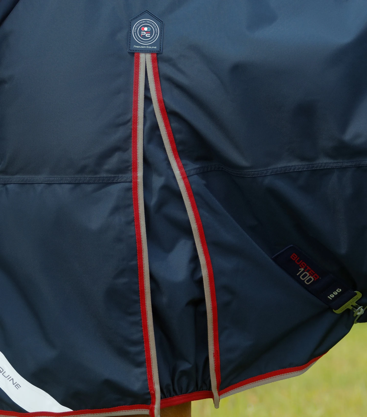 Buster 100g Turnout Rug with Snug-Fit Neck Cover Buster 100g Turnout Rug With Snug-Fit Neck Cover -Premier Equine Store Buster 100 Turnout Rug Navy 4