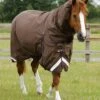 Buster 400g Turnout Rug With Snug-Fit Neck Cover -Premier Equine Store Buster 400 Turnout Rug Brown 1