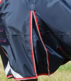 Buster 50g Turnout Rug With Snug-Fit Neck Cover -Premier Equine Store Buster 50 Turnout Rug Navy 4