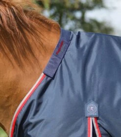 Buster 50g Turnout Rug With Snug-Fit Neck Cover -Premier Equine Store Buster 50 Turnout Rug Navy 5