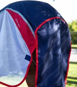 Buster Stay-Dry Super Lite Fly Rug With Surcingles -Premier Equine Store Buster Stay Dry Super Lite Fly Rug Navy 6