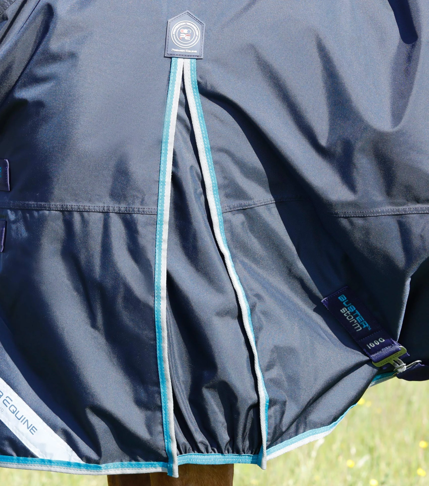 Buster Storm 100g Combo Turnout Rug with Snug-Fit Neck Buster Storm 100g Combo Turnout Rug With Snug-Fit Neck -Premier Equine Store Buster Storm 100 Turnout Rug Navy 4