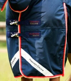 Buster Storm 200g Combo Turnout Rug With Snug-Fit Neck 4 Buster Storm 200g Combo Turnout Rug With Snug-Fit Neck -Premier Equine Store Buster Storm 200 Turnout Rug Navy 3