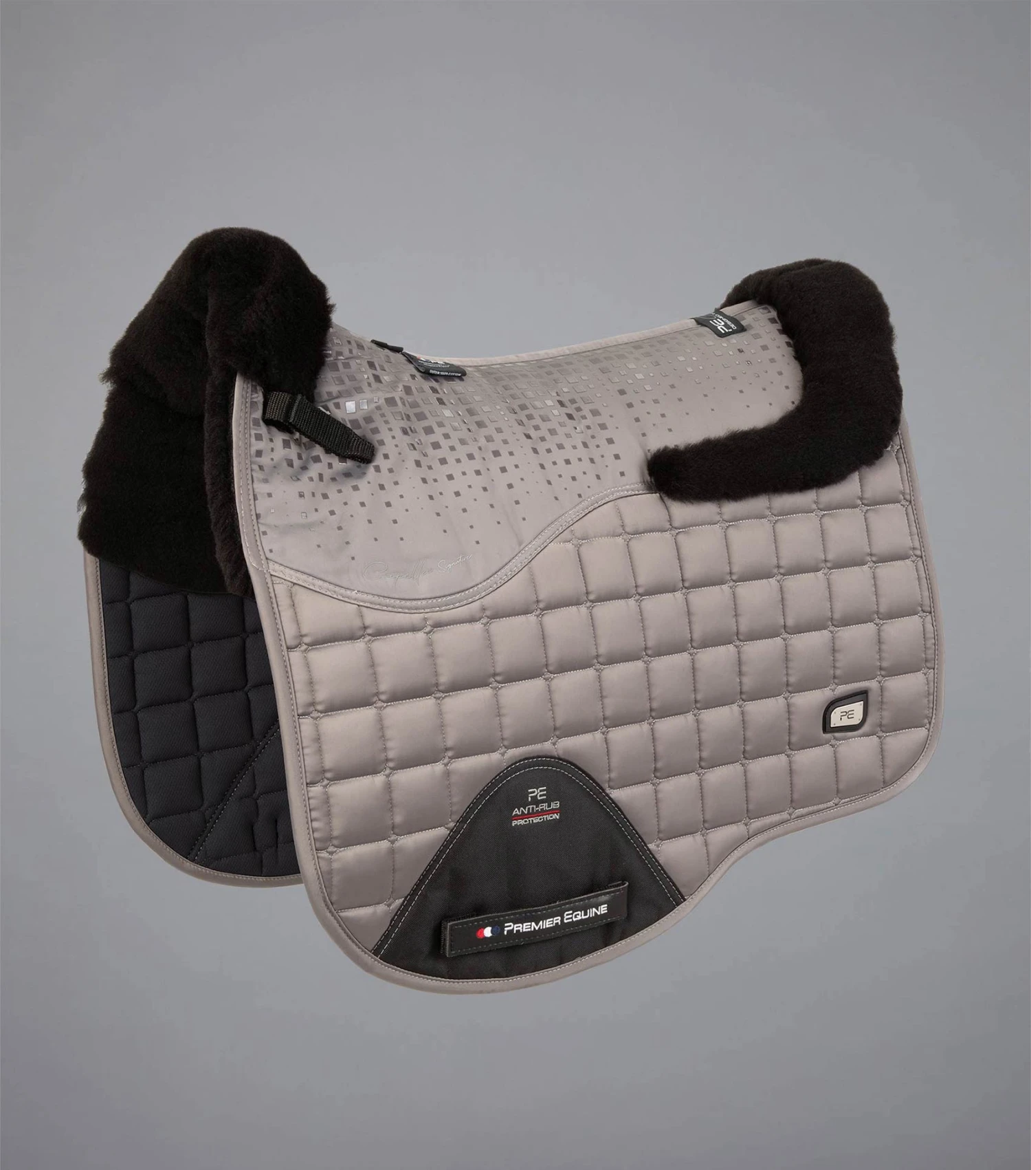 Capella Close Contact Merino Wool Dressage Square Capella Close Contact Merino Wool Dressage Square -Premier Equine Store Capella CC Merino Wool Dressage Square Grey Black Wool 1 26e3e116 3b1d 4ad2 b9ee 22d956656f92