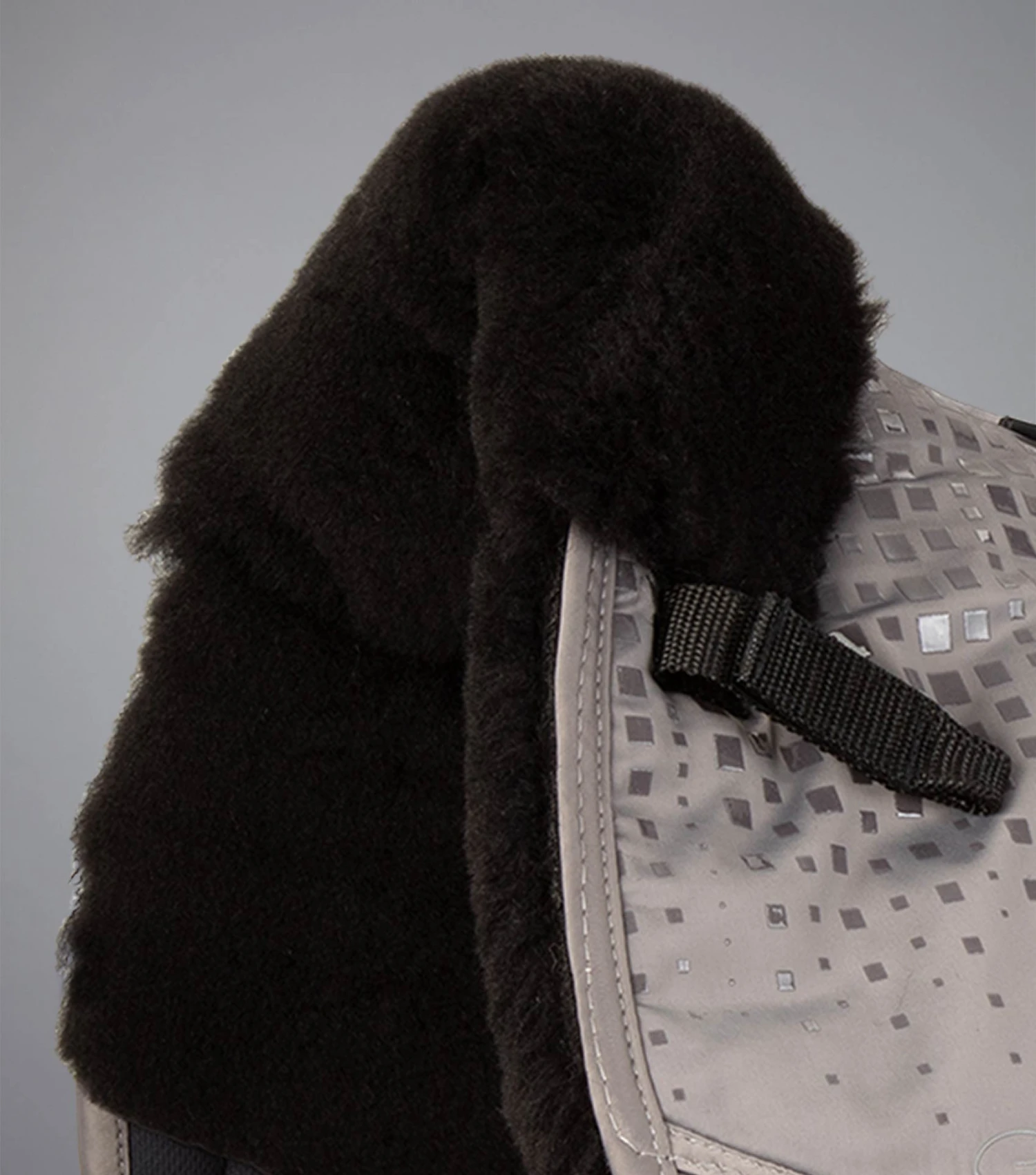 Capella Close Contact Merino Wool Dressage Square Capella Close Contact Merino Wool Dressage Square -Premier Equine Store Capella CC Merino Wool Dressage Square Grey Black Wool 3