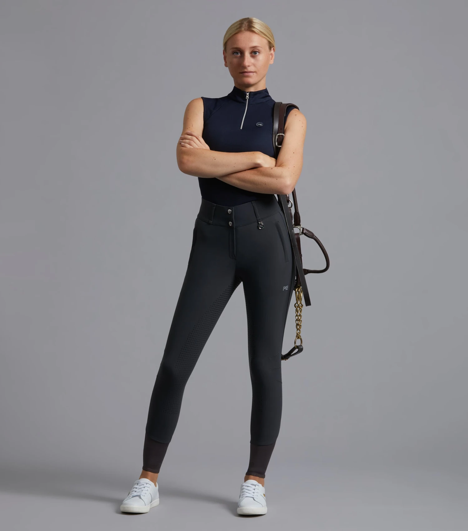 Carapello Ladies Full Seat Gel Riding Breeches Carapello Ladies Full Seat Gel Riding Breeches -Premier Equine Store Carapello Ladies Full Seat Gel Riding Breeches Anthracite6