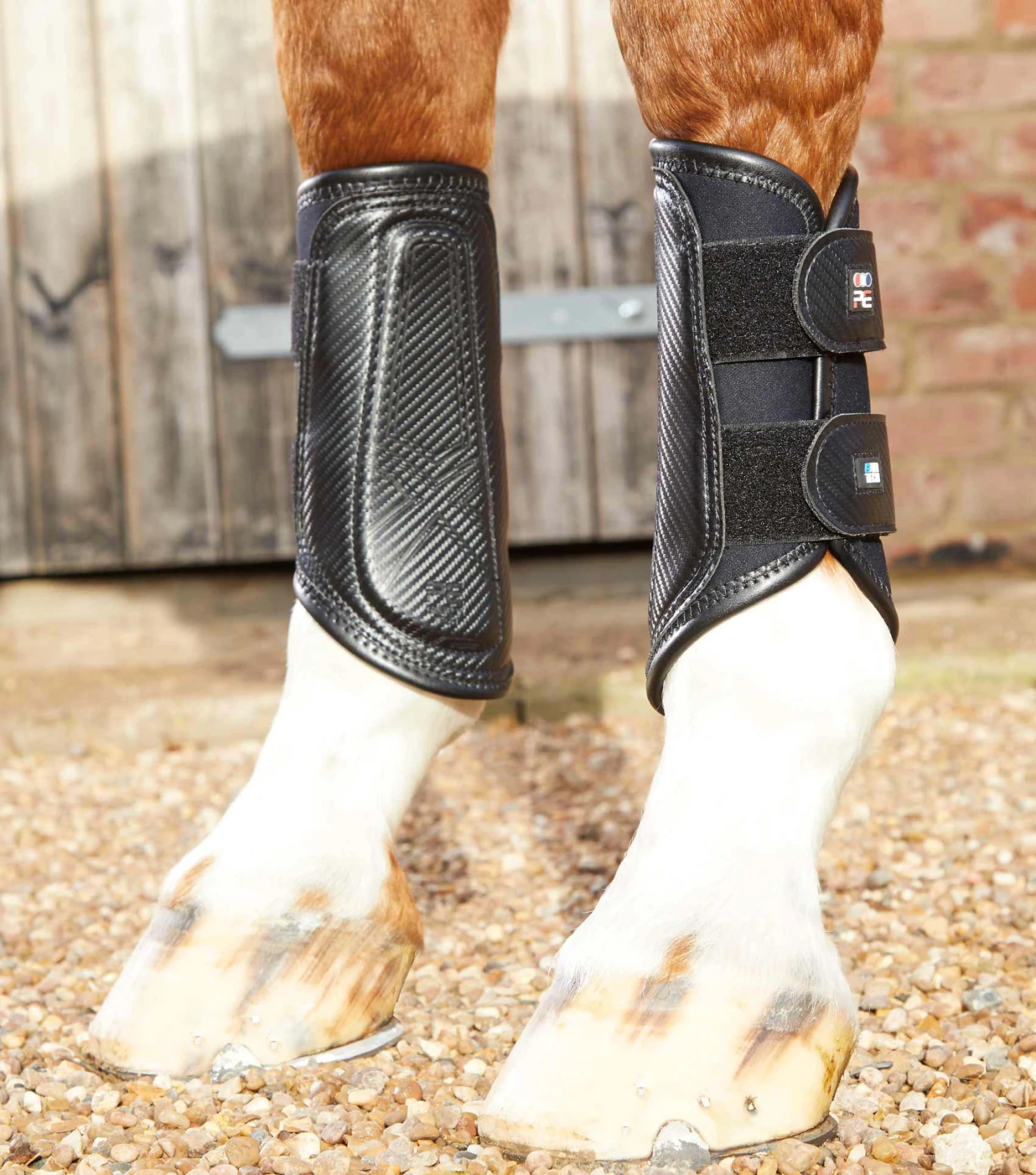 Carbon Air-Tech Double Locking Brushing Boots Carbon Air-Tech Double Locking Brushing Boots -Premier Equine Store Carbon Air Tech Double Locking Brushing Boot Black 1