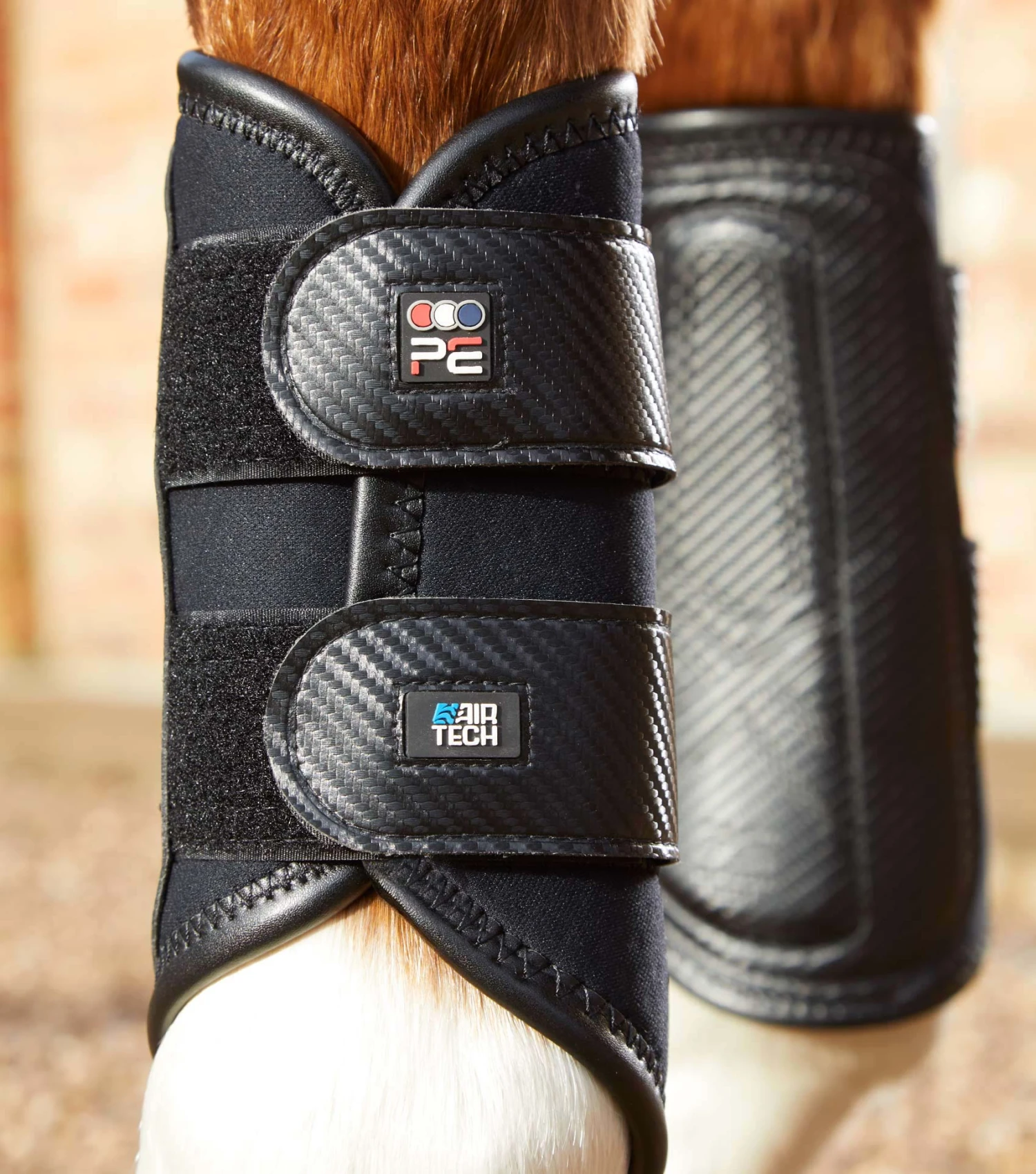 Carbon Air-Tech Double Locking Brushing Boots Carbon Air-Tech Double Locking Brushing Boots -Premier Equine Store Carbon Air Tech Double Locking Brushing Boot Black 3