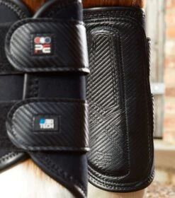 Carbon Air-Tech Double Locking Brushing Boots 5 Carbon Air-Tech Double Locking Brushing Boots -Premier Equine Store Carbon Air Tech Double Locking Brushing Boot Black 4
