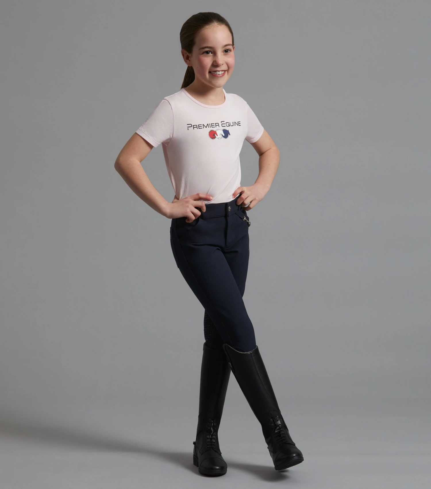 Chiaro Girls Cotton Riding T-Shirt Chiaro Girls Cotton Riding T-Shirt -Premier Equine Store Chiaro T Shirt Pink. 2