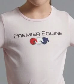 Chiaro Girls Cotton Riding T-Shirt 13 Chiaro Girls Cotton Riding T-Shirt -Premier Equine Store Chiaro T Shirt Pink. 4