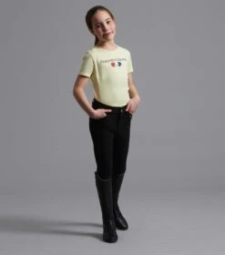 Chiaro Girls Cotton Riding T-Shirt 15 Chiaro Girls Cotton Riding T-Shirt -Premier Equine Store Chiaro T Shirt Yellow 2