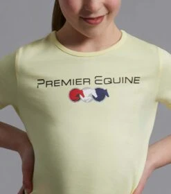 Chiaro Girls Cotton Riding T-Shirt 17 Chiaro Girls Cotton Riding T-Shirt -Premier Equine Store Chiaro T Shirt Yellow 4