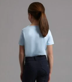 Chiaro Girls Cotton Riding T-Shirt 4 Chiaro Girls Cotton Riding T-Shirt -Premier Equine Store ChiaroGirlsCottonT Shirt Blue 3