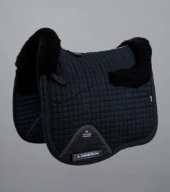 Pony Close Contact Merino Wool Half Lined European Dressage Square -Premier Equine Store Close Contact Merino Wool European Half Lined Dressage Square Black 1