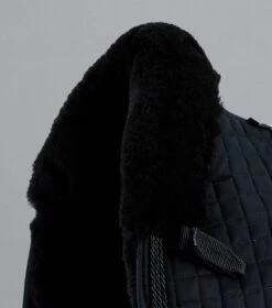 Pony Close Contact Merino Wool Half Lined European Dressage Square -Premier Equine Store Close Contact Merino Wool European Half Lined Dressage Square Black 4