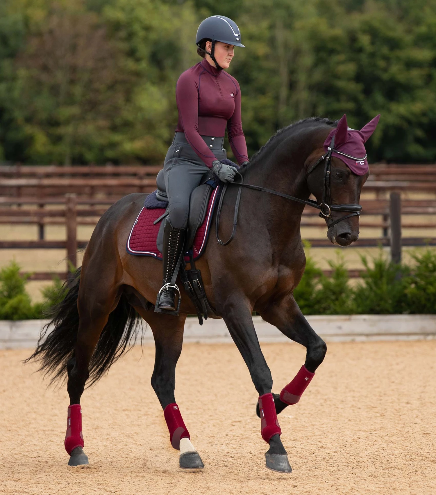 Air-Tech Sports Medicine Boots Air-Tech Sports Medicine Boots -Premier Equine Store Close Contact Merino Wool European Half Lined Dressage Square Burgundy Navy 7 16183a0a 4316 4df3 ba64 9b09b4f616ad
