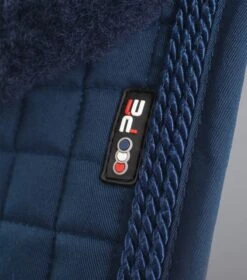 Close Contact Merino Wool European Saddle Pad - Dressage Square -Premier Equine Store Close Contact Merino Wool European Half Lined Dressage Square Navy 4 1