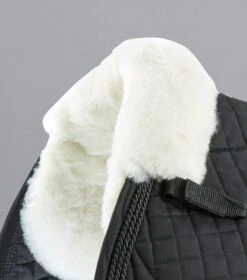 Close Contact Merino Wool European Saddle Pad - GP/Jump Square 16 Close Contact Merino Wool European Saddle Pad - GP/Jump Square -Premier Equine Store Close Contact Merino Wool European Half Lined GP Jump Square Black Natural 3