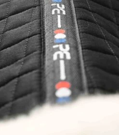 Close Contact Merino Wool European Saddle Pad - GP/Jump Square 19 Close Contact Merino Wool European Saddle Pad - GP/Jump Square -Premier Equine Store Close Contact Merino Wool European Half Lined GP Jump Square Black Natural 6