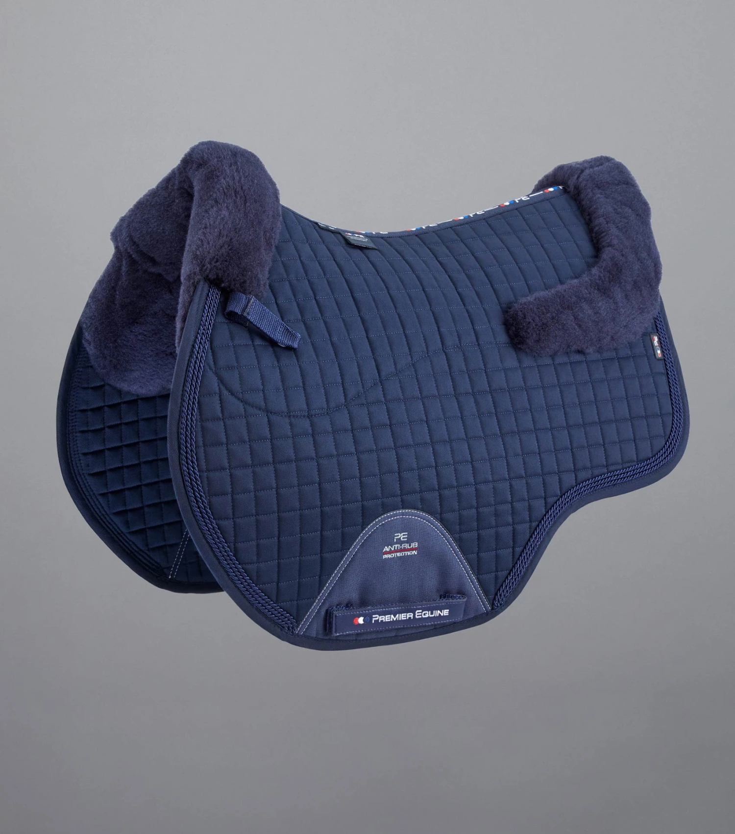Close Contact Merino Wool European Saddle Pad - GP/Jump Square Close Contact Merino Wool European Saddle Pad - GP/Jump Square -Premier Equine Store Close Contact Merino Wool European Half Lined GP Jump Square Navy Navy 1