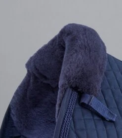 Close Contact Merino Wool European Saddle Pad - GP/Jump Square 4 Close Contact Merino Wool European Saddle Pad - GP/Jump Square -Premier Equine Store Close Contact Merino Wool European Half Lined GP Jump Square Navy Navy 3