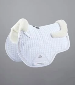 Pony Close Contact Merino Wool Half Lined European GP/ Jump Square 19 Pony Close Contact Merino Wool Half Lined European GP/ Jump Square -Premier Equine Store Close Contact Merino Wool European Half Lined GP Jump Square White Natural 1