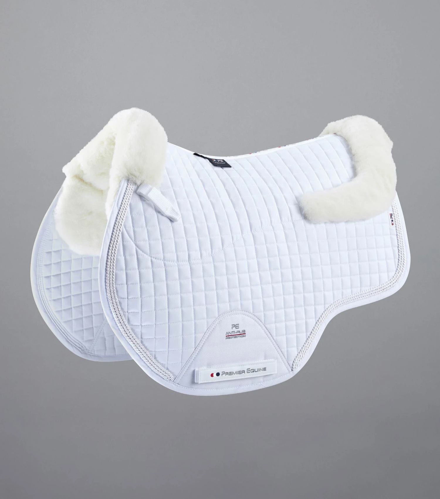 Pony Close Contact Merino Wool Half Lined European GP/ Jump Square Pony Close Contact Merino Wool Half Lined European GP/ Jump Square -Premier Equine Store Close Contact Merino Wool European Half Lined GP Jump Square White Natural 1
